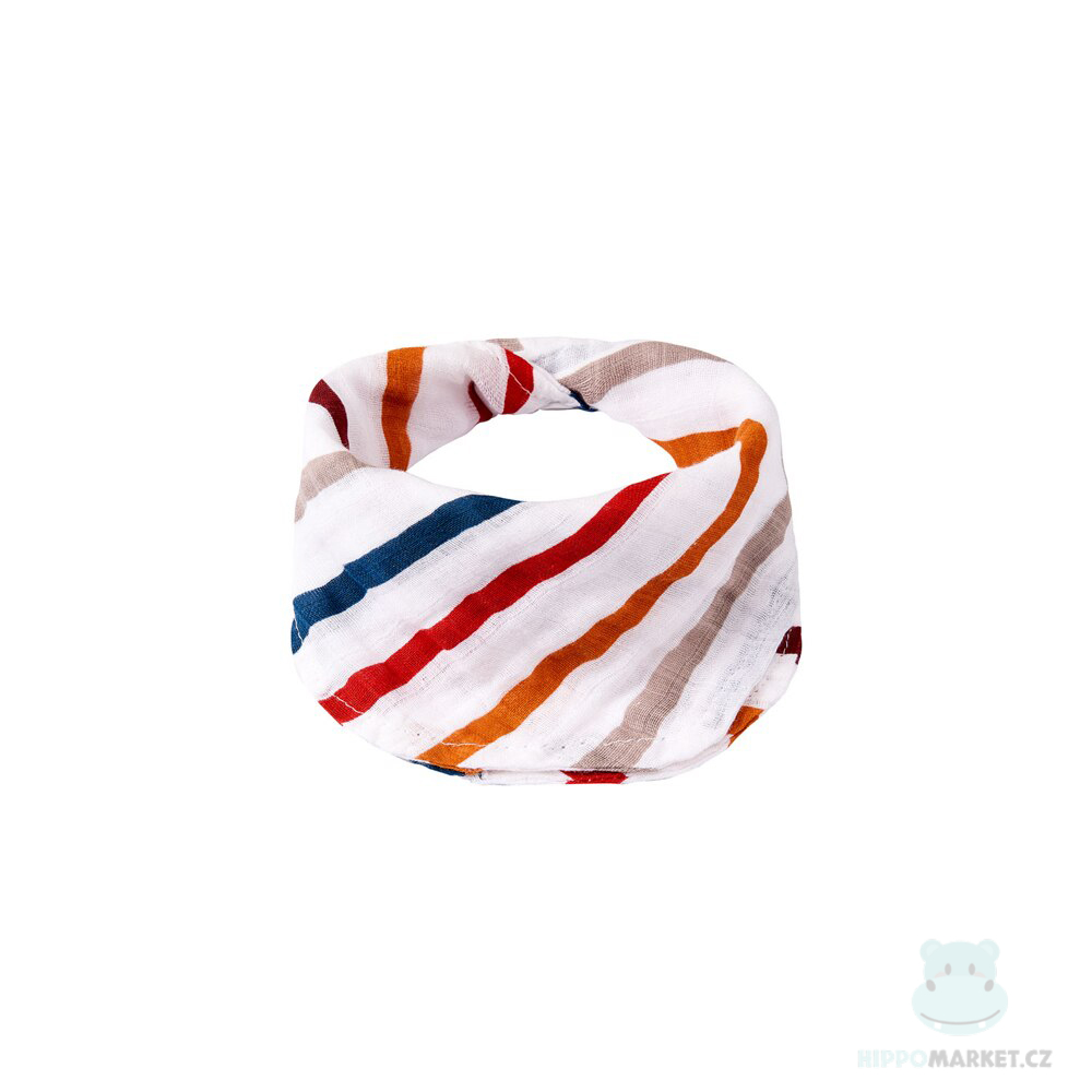 Mušelínový bryndák šátek – stripes